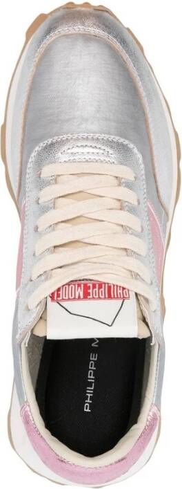 Philippe Model Roze Panel Sneakers Gray Dames