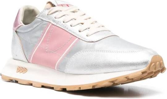 Philippe Model Roze Panel Sneakers Gray Dames