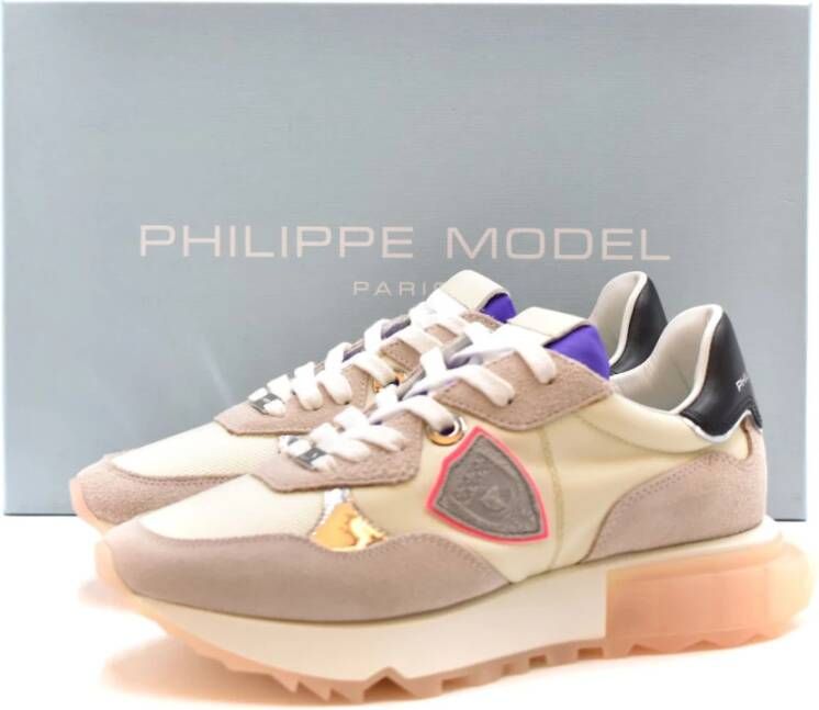 Philippe Model Elegante Dames Sneakers Collectie Beige Dames