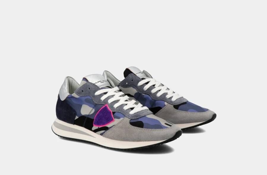 Philippe Model Trpx Camouflage Sneakers Blauw Dames