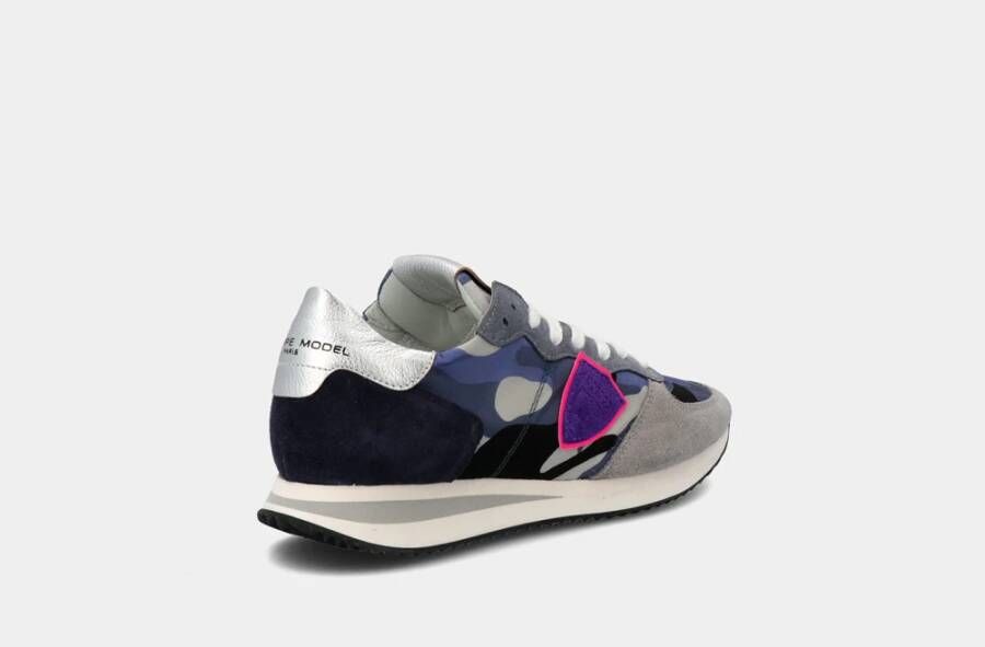 Philippe Model Trpx Camouflage Sneakers Blauw Dames