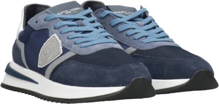 Philippe Model Blauwe Tropez 2.1 Sneakers met Contrasterende Details Blauw Heren