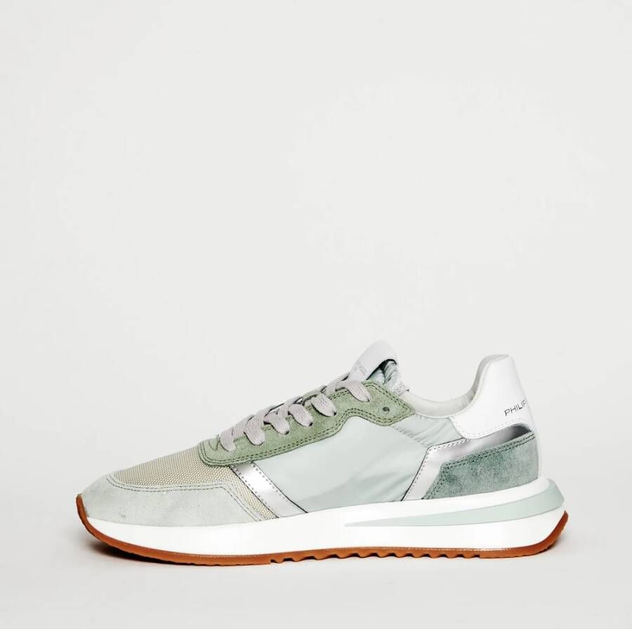 Philippe Model Trendy Groene Sneakers Ss23 Groen Dames