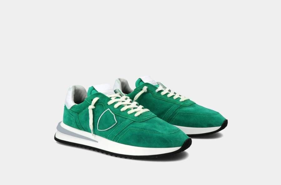 Philippe Model Tropez 2.1 Suede Lage Sneakers Groen Heren