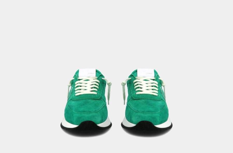 Philippe Model Tropez 2.1 Suede Lage Sneakers Groen Heren