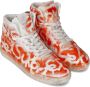 Philippe Model Urban Graffiti Sneakers Heren Wit Oranje Multicolor Heren - Thumbnail 3