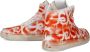 Philippe Model Urban Graffiti Sneakers Heren Wit Oranje Multicolor Heren - Thumbnail 7