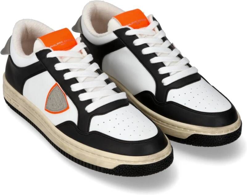 Philippe Model Witte Leren Herensneakers Klassieke Stijl en Comfort White Heren