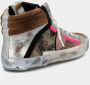 Philippe Model Hoge Sneakers Van Stof Met Leren Inzetstukken - Thumbnail 5