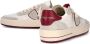 Philippe Model Vintage Basketbal Geïnspireerde Sneakers Wit Bordeaux White Heren - Thumbnail 17