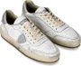 Philippe Model Vintage Leren Sneakers Wit White Heren - Thumbnail 5