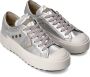 Philippe Model Zilveren Leren Sneakers met Metalen Detail Gray Dames - Thumbnail 2