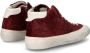 Philippe Model Vintage Bordeaux Leren Sneakers Rood Dames - Thumbnail 3