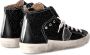 Philippe Model Zwarte Hoge Sneakers Leer Suède Glitter Black Dames - Thumbnail 7