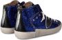 Philippe Model Glitter Blauwe Tennisschoenen Vrouwen Blue Dames - Thumbnail 4