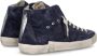 Philippe Model Italiaanse Sneakers met Logo Applicatie Blue Heren - Thumbnail 4