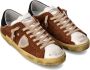 Philippe Model Cognac Corduroy Urban Sneakers Multicolor Heren - Thumbnail 3