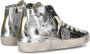 Philippe Model Zilveren Hoge Sneakers met Versleten Effect Gray Dames - Thumbnail 3