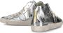 Philippe Model Zilveren Hoge Sneakers met Versleten Effect Gray Dames - Thumbnail 6