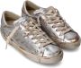 Philippe Model Metallic Finish Sneakers met Distressed Details Gray Dames - Thumbnail 11