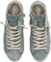 Philippe Model Suede High Top Sneaker Green Heren - Thumbnail 4