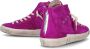 Philippe Model Fuchsia Suède Hoge Sneakers Pink Dames - Thumbnail 7