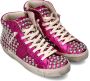 Philippe Model Fuchsia High-Top Studded Sneakers Pink Dames - Thumbnail 2