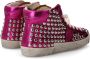 Philippe Model Fuchsia High-Top Studded Sneakers Pink Dames - Thumbnail 3