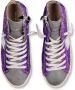 Philippe Model Blauwe Glitter Hoge Sneakers Purple Dames - Thumbnail 5