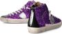 Philippe Model Blauwe Glitter Hoge Sneakers Purple Dames - Thumbnail 7