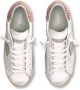 Philippe Model Witte leren sneakers met roze hiel White Dames - Thumbnail 8