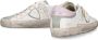 Philippe Model Wit Roze Logo Patch Sneakers White Dames - Thumbnail 11