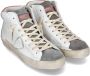 Philippe Model Leren High-Top Sneakers Antraciet Wit Multicolor Dames - Thumbnail 3