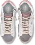 Philippe Model Leren High-Top Sneakers Antraciet Wit Multicolor Dames - Thumbnail 5