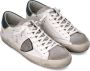 Philippe Model Witte Sneakers Logo Suède Rubberen Zool White Heren - Thumbnail 3