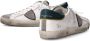 Philippe Model Witte Sneakers Logo Suède Rubberen Zool White Heren - Thumbnail 7