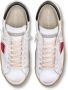 Philippe Model Witte Sneakers Leder Katoen Rubber Zool Multicolor Heren - Thumbnail 4