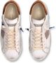 Philippe Model Witte Kalfsleren Lage Sneakers met Metalen Details White Heren - Thumbnail 14