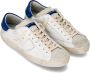 Philippe Model Witte Vetersneakers met Distressed Finish White Heren - Thumbnail 5