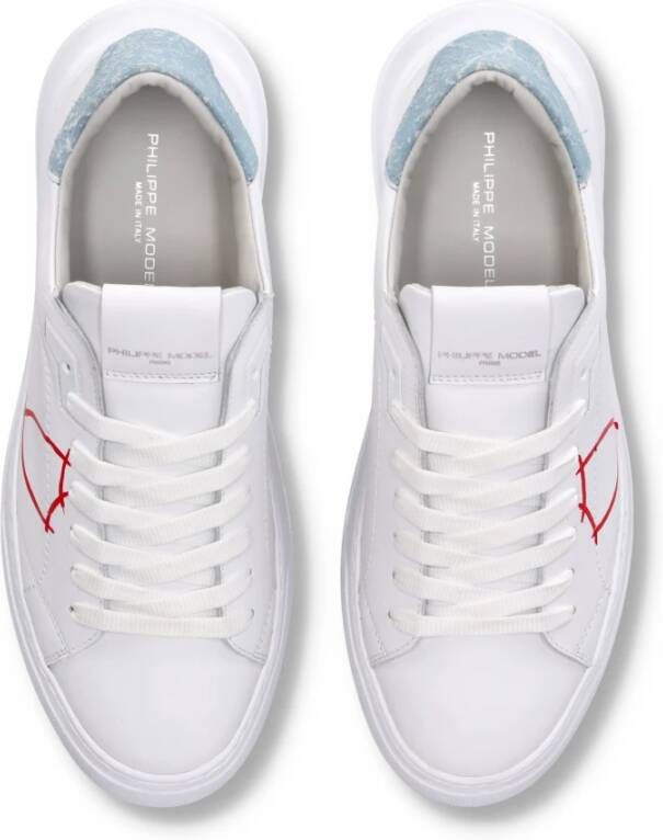 Philippe Model Sneakers Temple Tennis White Heren