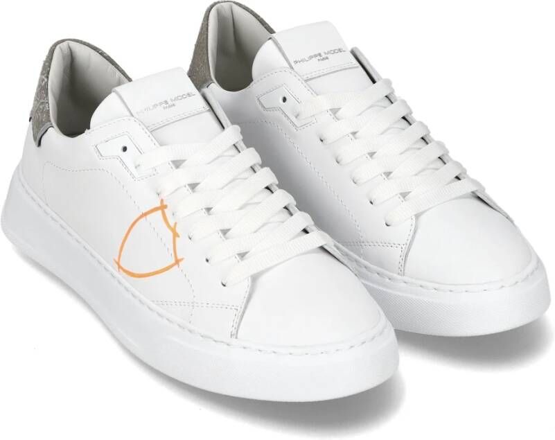 Philippe Model Sneakers Temple Tennis White Heren