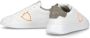 Philippe Model Stad Cool Leren Sneakers Oranje Wit White Heren - Thumbnail 6