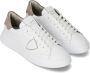 Philippe Model Eenvoudige Temple Sneakers met Vetersluiting White Heren - Thumbnail 2