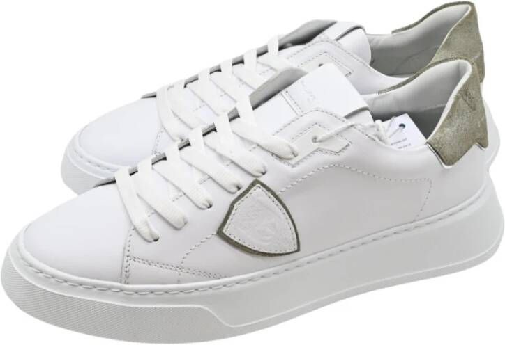 Philippe Model Sneakers Temple Veau Blanc Militaire White Heren