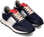 Philippe Model Suède Logo Sneakers Rubberen Zool Blue Heren - Thumbnail 12