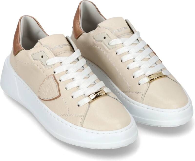 Philippe Model Sneakers Tres Temple Tennis Beige Dames