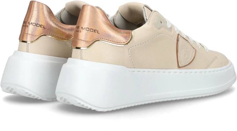 Philippe Model Sneakers Tres Temple Tennis Beige Dames