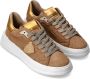 Philippe Model Gouden Metallic Sneakers Tres Temple Vrouwen Brown Dames - Thumbnail 2