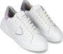 Philippe Model Witte+Lichtblauwe Sneakers met Metallic Accenten White Dames - Thumbnail 6