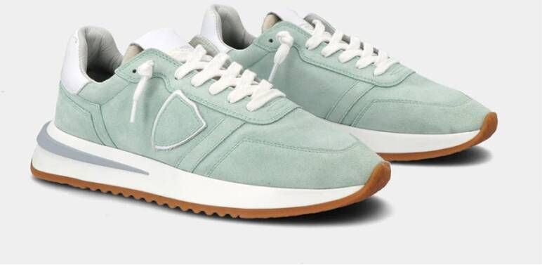 Philippe Model Tropez 2.1 Suède Lage Sneakers Groen Dames